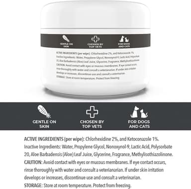 Smiling Paws Pets - Antibacterial & Antifungal Wipes for Dogs & Cats (with Chlorhexidine & Ketoconazole) - Image 5