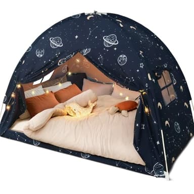 Bed Tent Full, Space Play Canopy for Kids Boys, Kids Bed Canopy Full Size, Galaxy Dome Boys Tents Dream Privacy Space on Bed Sleeping Tent (Full Bed Tent) - Image 1
