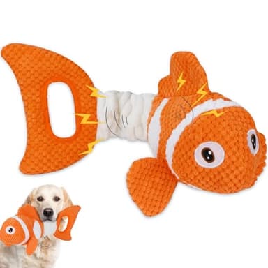 Molantaule Squeaky Dog Toys, Durability Interactive Tug of War Puppy Toys for Indoor and Outdoor Play - Stuffed Pet Dog Toys with Soft Fabric Suitable for Small, Medium, and Large Dogs - Image 1