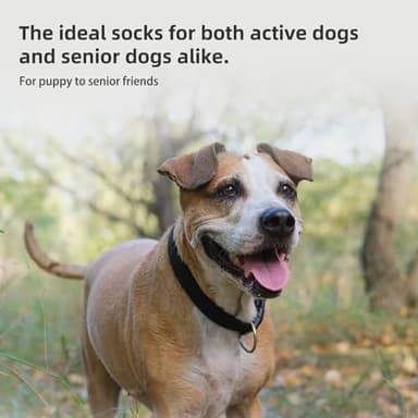 PUPTECK Anti-Slip Dog Socks with Double Sides Grips for Small Medium Large Dogs Hardwood Floors Prevents Licking, Dog Shoes for Hot Pavement Traction Control for Senior Dogs, Royal Blue, L - Image 7