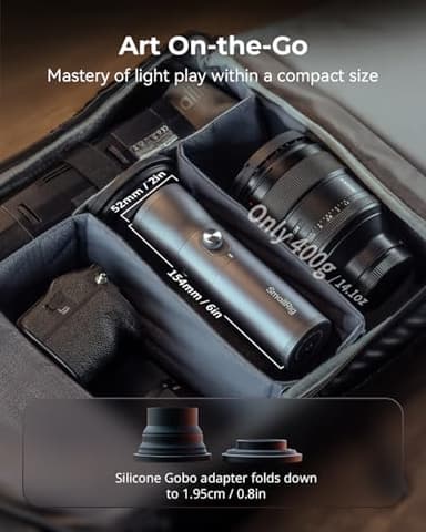 SMALLRIG RGB LED Photography Flashlight, 7500mAh Aluminum Alloy Patterned Ambient Light, 4 Color Fill Light with 20 Patterned Light Filters, Perfect for Photo, Content Creation Accessorie RF10C 4634 - Image 6