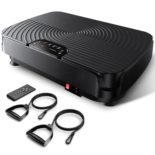 2025 Upgrade Vibration Plate Exercise Machine for Lymphatic Drainage,400Lbs Capacity Full-Body Workout Platform Vibrating Plate Pilates Equipment,Home Workout Equipment for Fitness Weight Loss-Black - Image 1