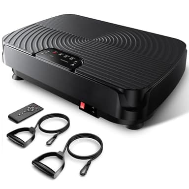 2025 Upgrade Vibration Plate Exercise Machine for Lymphatic Drainage,400Lbs Capacity Full-Body Workout Platform Vibrating Plate Pilates Equipment,Home Workout Equipment for Fitness Weight Loss-Black - Image 1