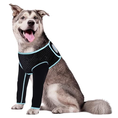 Comwish Recovery Sleeve for Dogs, Both Front Legs Protection After Surgery, Dog Leg Sleeve to Stop Licking, Bite and Keep Dry, Waterproof Abrasion Resistant Dog Recovery Sleeve (XL) - Image 1