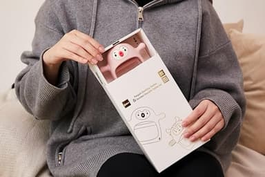 Smily Mia Teething Toys for Babies 0-12 Months, Penguin and Reindeer Baby Gift Set, Chew Toys 3M+, Hand Teether Set, Light Pink - Image 8