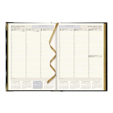 Brownline® 2025 Executive Weekly Planner, Appointment Book, 12 Months, January to December, Sewn Binding, 10.75" x 7.75", Black, Trilingual (CBE512-25) - Image 3