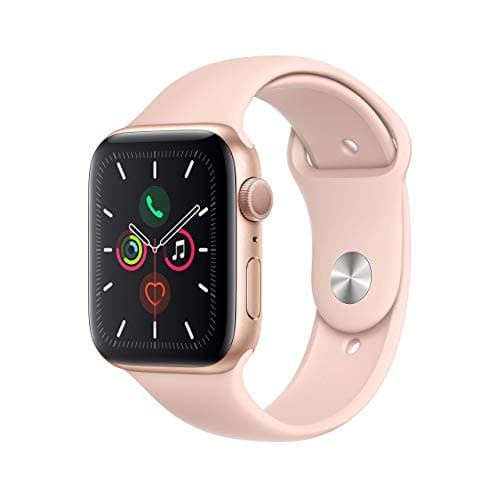 Apple Watch Series 5 (GPS, 40MM) - Gold Aluminum Case with Pink Sand Sport Band (Renewed) - Image 1