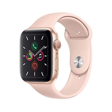 Apple Watch Series 5 (GPS, 40MM) - Gold Aluminum Case with Pink Sand Sport Band (Renewed) - Image 1