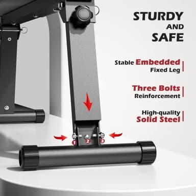 FLYBIRD Folding Flat Bench, Sturdy Lightweight and Space-saving Bench Press Flat Weight Bench, Easy to Assemble - Image 3