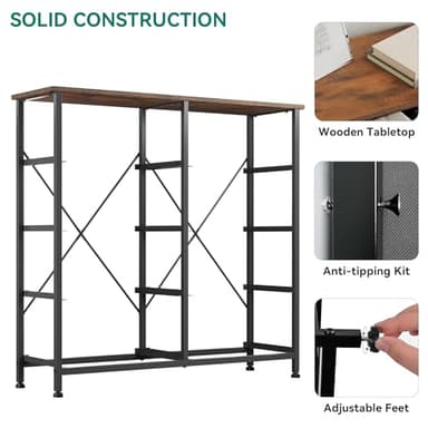 YITAHOME 8 Drawers Fabric Dresser, Furniture Storage Tower Cabinet, Organizer for Bedroom, Living Room, Hallway, Closet, Sturdy Steel Frame, Wooden Top, Easy-to-Pull Fabric Bins - Image 7