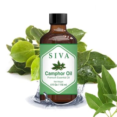 Siva Camphor Essential Oil - 4 Fl Oz – Natural Camphor Oil - for Diffuser, Face, Skin Care, Aromatherapy, Hair Care, Scalp and Body Massage - with Dropper - Image 4