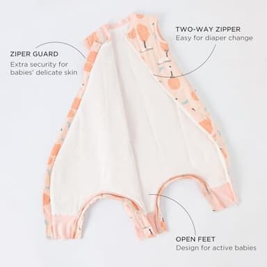 Duomiaomiao 2.5 TOG Toddler Sleep Sack 3-4T 100% Cotton Winter Side Open Zipper Baby Sleep Sack with Feet, Warm Toddler Wearable Blanket - Image 4