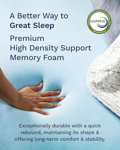 ViscoSoft 3 Inch Memory Foam Mattress Topper Short King - Select High Density Ventilated RV Camper Mattress Pad - Premium Removable Rayon Cover - Image 3