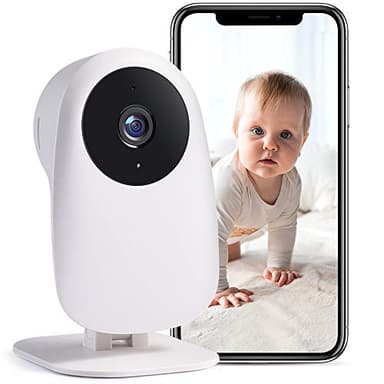 nooie Baby Monitor WiFi Smartphone, Baby Monitor with Camera and Audio 2.4GHz, Motion and Sound Detection, 2K HD Night Vision, Two-Way Audio, SD or Cloud Storage, Compatible with Alexa and Google - Image 1
