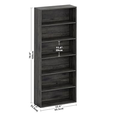 IRONCK Bookshelves and Bookcases Floor Standing 6 Tiers Display Storage Shelves 70 in Tall Bookcase Home Decor Furniture for Home Office, Living Room, Bed Room - Image 3