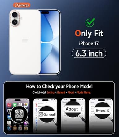FNTCASE for iPhone 17 Case Clear: Magnetic Transparent Phone Cases with Screen Protector Slim Anti Yellowing Military Grade Drop Protection Rugged Shockproof Protective Cell Phone Cover (F-Pink) - Image 2