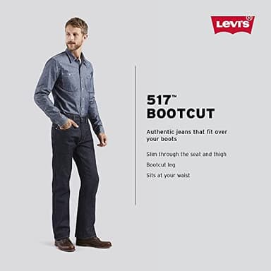 Levi's Men's 517 Boot Cut Jeans, Rinse, 40W x 32L - Image 4