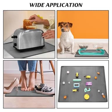 Baderke 1 Pcs Dishwasher Drain Pan 23.6''x19.7'' Silicone Dishwasher Drip Tray Prevent Water Leakage Protect Countertop Floor Anti-slip Waterproof Mini Fridge Drip Pan with Raised Edge, No Hole - Image 6