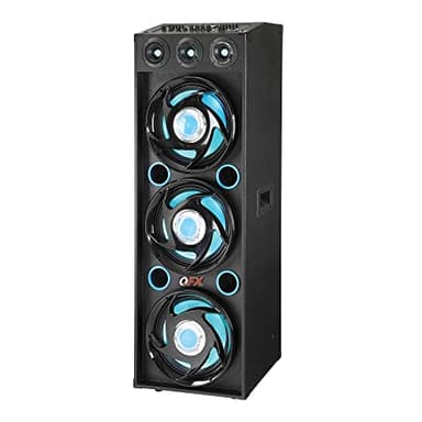 QFX SBX-412300BT TWS Bluetooth Triple 12” Woofer Triple 1” Tweeter Recording High-Performance PA Cabinet Speaker with 10-Band Graphic EQ, 2 Microphone Inputs, Guitar Input, and AUX Input, Blue - Image 10