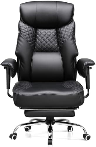 GTRACING Big and Tall Office Chair 400LBS Wide Ergonomic Gaming Chair with Deluxe Embossing Designed Leather with Foot Rest,150°Reclining Adjustable Soft Armrests Pocket Spring Back Support and Pillow - Image 8
