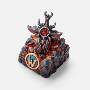 SteelSeries World of Warcraft Collector Item - Handmade Resin Artisan Keycap - Free in-Game Item - Cherry MX Gaming Keyboard - Individually Numbered - Sword of Sargeras Design (Renewed) - Image 1