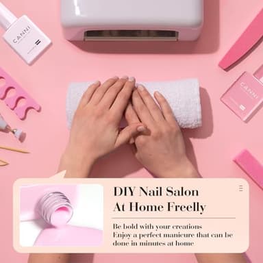 CANNI 9ml Hema-Free Gel Nail Polish Set- 6Pcs Light Pink Nail Gel Manicure Kit, Soak Off LED Polish DIY at Home Salon Gifts for Women Girls - Image 5