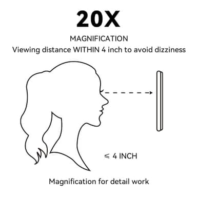 HIEEY Lighted Makeup Mirror, Hollywood Vanity Mirror with Lights, Three Color Lighting Modes, with 4in 20X Magnification Mirror, Smart Touch Control, 360°Rotation (22.8in,White) - Image 4