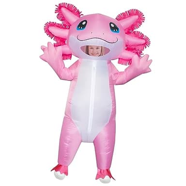 Stegosaurus Inflatable Axolotl Costume for Kids Halloween Kid Blow Up Costume Deluxe Pink Costumes for Girls Boys Cosplay Party - Image 1
