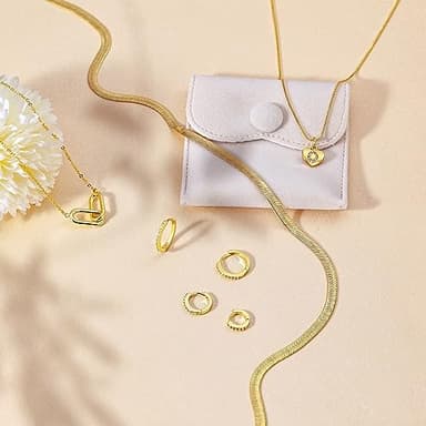 Freekiss Gold Stud Earrings for Women, Dainty Earring Set Simple Tiny 14K Gold Filled CZ Hypoallergenic Huggie Dangle Hoop Earrings Fashion Jewelry for Women Trendy Gifts - Image 9