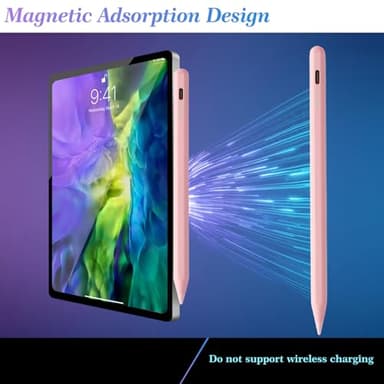 Stylus Pen for iPad Pencil 10th Generation(2018-2025), Fast Charge Apple Pen with Palm Rejection Tilt Sensitivity, Compatible with iPad 6/7/8/9/10", Pro 11"/12.9"/ M4, Air 3/4/5/M2/M3, Mini 5/6 (Pink) - Image 5