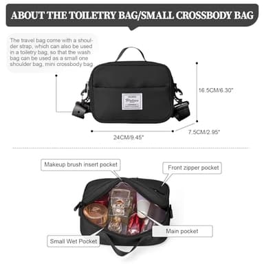 Weekender Bags for Women,Personal Item Travel Bag,Overnight Travel Duffel Bag with Expandable Shoes Compartment & Wet Pocket - Image 4