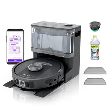 Shark Robot Vacuum & Mop Combo, PowerDetect NeverTouch, Self-Emptying & Self-Refilling, 60-Day Debris Capacity, 30-Day Refill Tank, Pad Dry, 5 Intelligent PowerDetect Cleaning Technologies, RV2820YE - Image 1