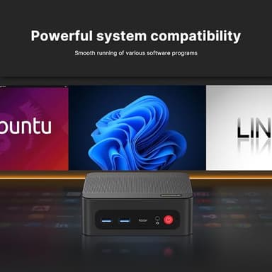 BOSGAME P3 Mini PC Desktop Computers, AMD Ryzen 9 6900HX, 32GB DDR5, 1TB PCIe 4.0 SSD, Win 11 Pro, Dual LAN 2.5G/Wi-Fi 6E/BT5.2, 4K Triple Display, Compact Silent PC for Gaming, Office, Design - Image 6
