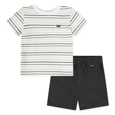 Hurley Soft Basic Cloud Slub T-Shirt and Shorts 2-Piece Outfit Set - Image 1