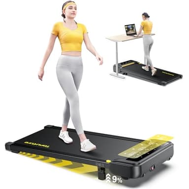 Walking Pad with Incline, Under Desk Treadmill, Portable Treadmills for Home/Office, 2.5HP Walking Jogging Running Machine 300 lbs Capacity with LED Display, Remote Control/App Control - Image 1