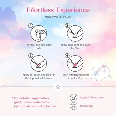 Beetles Gel Nail Polish Set,24Pcs Pink Purple Pearl Blue Shimmer Chameleon Green Colors Gel Polish Kit, 3Pcs Base Top Coat Double-ended Brush Soak off UV Nail Polish Halloween Gifts for Women - Image 8