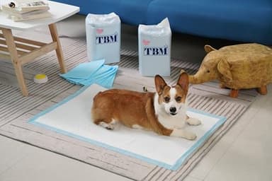 TBM Puppy Pads 100 Count - 23.6" x 23.6" - Super Absorbent Pee Pads for Dogs - Premium Leak-Proof - Pets Potty Training Essentials - Disposable Quick- Dry Pads for Puppies | Cats | Rabbits - Image 2