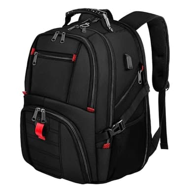 YOREPEK Large Backpack for Men, Extra Large Laptop Backpacks for Men Women, Water Resistant Travel Backpack Airline Approved Business Work Bag with USB Charging Port Fits 17 Inch Computer, Black - Image 9