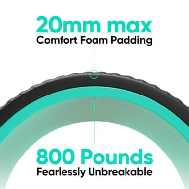 FitBeast Back Roller - Deep Tissue Massage Wheel, Yoga Wheel & Back Stretcher for Pain Relief (12'') - Image 4