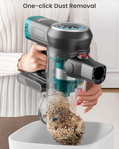 AFNOP Cordless Vacuum Cleaner, 550W/45Kpa/65Mins Vacuum Cleaners for Home, Self-Standing Stick Vacuum with LED Display, Rechargeable Cordless Vacuum, Lightweight for Carpet, Pet Hair, Hardwood Floor - Image 7