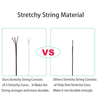 Stretchy String for Bracelets, 3 Rolls 1 mm 495 Feet Sturdy Elastic String Cord for Jewelry Making, Necklaces, Beading and Crafts (1.0mm (Black&Wihte&Rainbow)) - Image 4