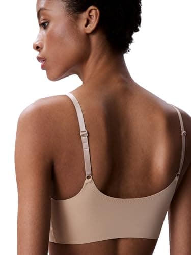 Calvin Klein Women's Invisibles Adjustable Strap Bralette Bra, -bare, L - Image 5