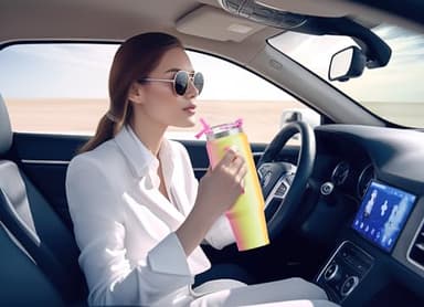 Meoky 40 oz Tumbler with Handle and Straw, Insulated Tumbler with Lid and Straw, Stainless Steel Travel Mug, Keeps Cold for 34 Hours, 100% Leak Proof, Fits in Car Cup Holder (Carnival) - Image 2