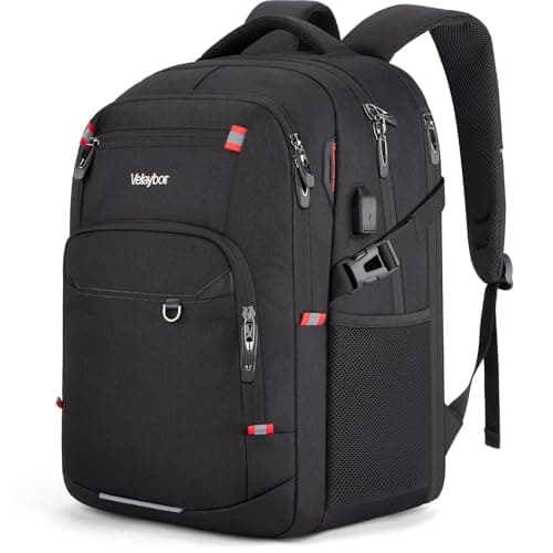 Velaybor 48L Expandable Laptop Backpack, Anti-thief Travel Backpack with USB Charging Port, Airline Approved Business Waterproof Carry on Luggage, Fits 17.3" Laptop for Men Women - Image 1