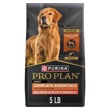 Purina Pro Plan Complete Essentials Shredded Blend Salmon and Rice Dog Food Dry Formula with Probiotics for Dogs - 5 lb. Bag - Image 1