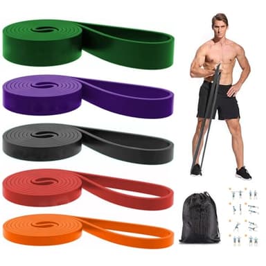 Resistance Bands, Pull Up Bands, Exercise Workout Bands for Working Out, Pull Up Assistance Bands Set for Men & Women, Body Stretching, Physical Therapy, Muscle Training - Colorful - Image 1