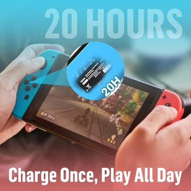 FAREMOCI Wireless Switch Controller Replacement for Switch/OLED/Lite,Dual Vibration, 6-Axis Gyro, Wake-Up, Motion Control, Screenshot, Anti-Slip grip/Joystick,Left/Right Gamepad,No NFC,(Blue and Red) - Image 5