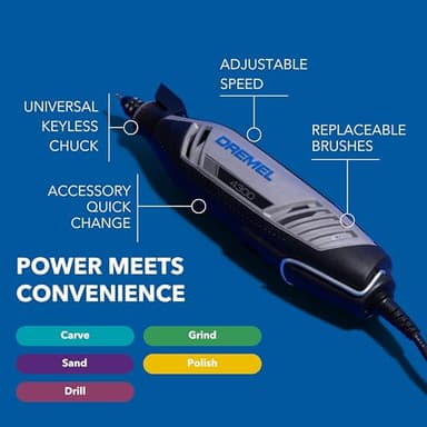 Dremel 4300-5/40 High Performance Rotary Tool Kit with LED Light- 5 Attachments & 40 Accessories - Ideal for Grinding, Cutting, Wood Carving, Sanding, and Engraving (Packaging May Vary) - Image 3