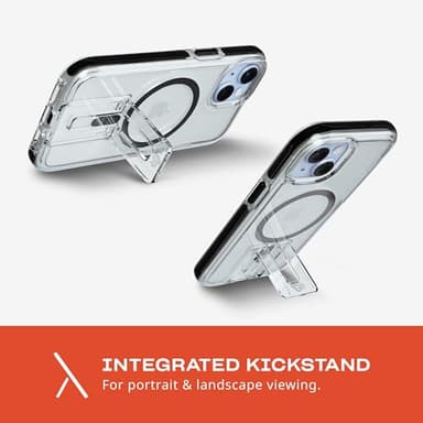 Tech21 Evo Crystal Kick case for iPhone 15 Plus - Compatible with MagSafe - Impact Protection Case - Clear/Black - Image 6