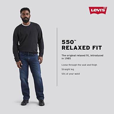 Levi's Men's 550 Relaxed Fit Jeans (Also Available in Big & Tall), (New) Medium Stonewash, 36W x 34L - Image 3